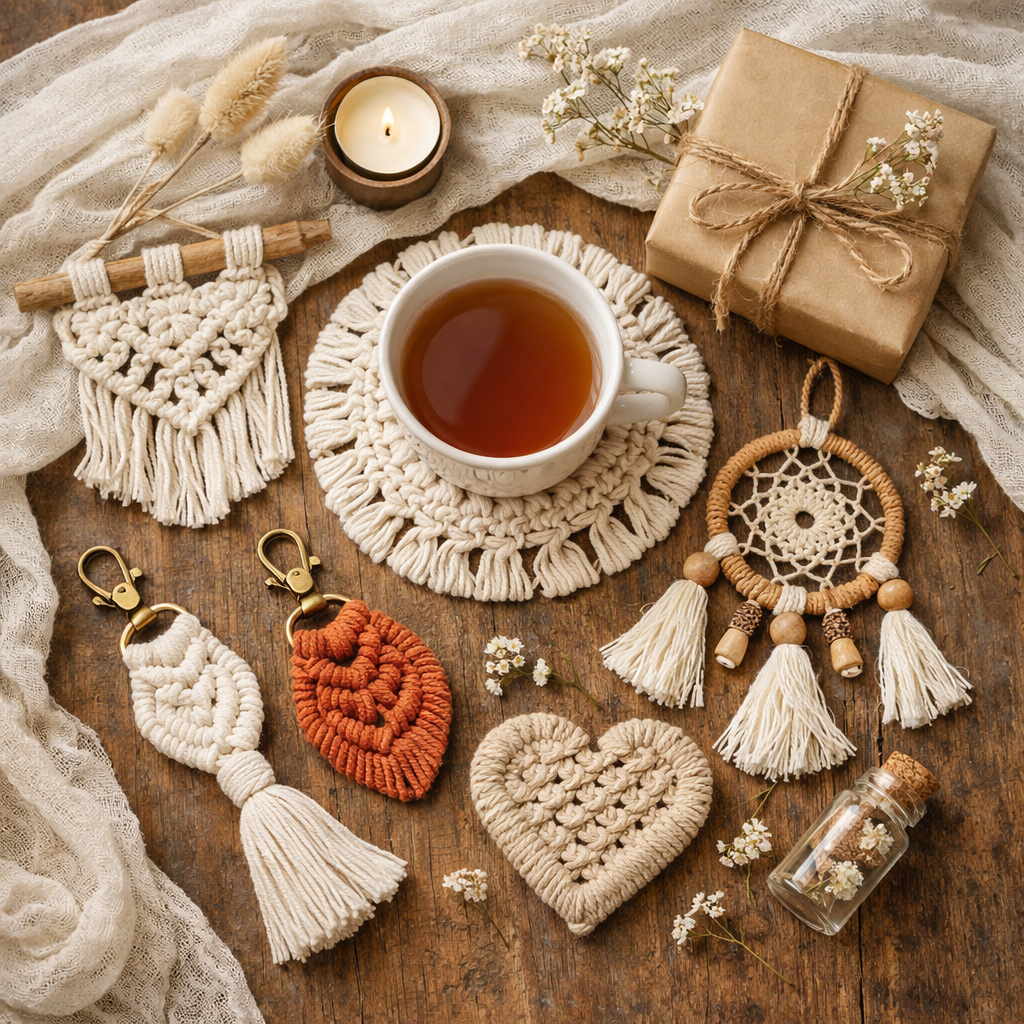 Petits cadeaux noués à la main