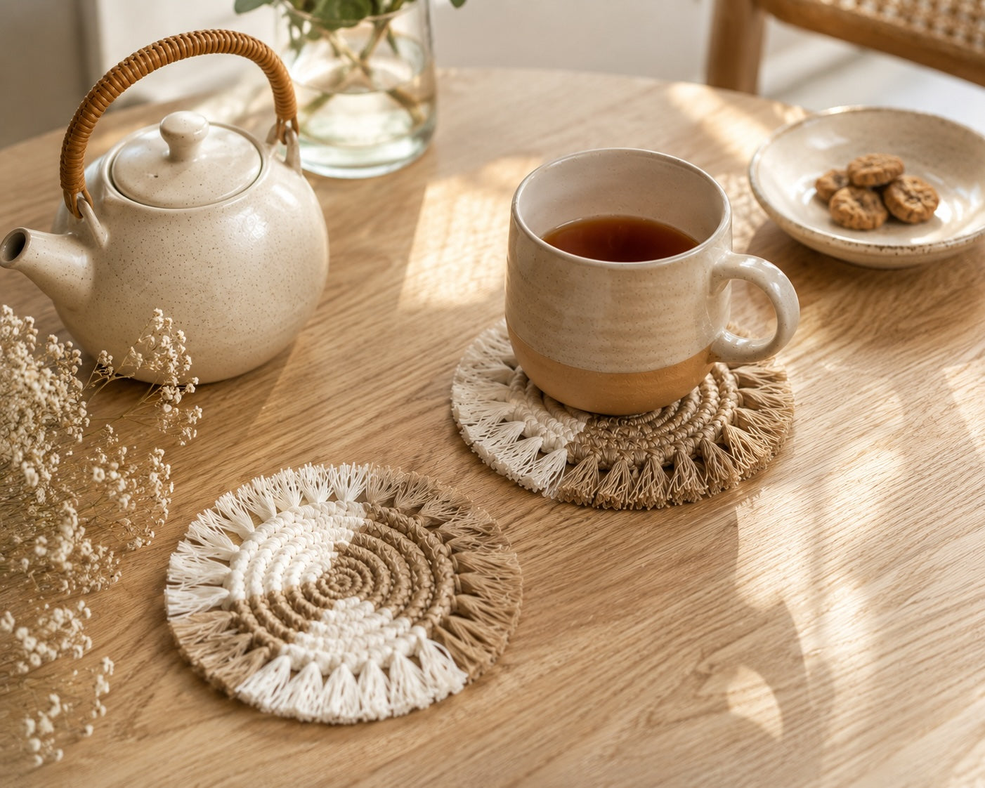 Sous-verre Olivia — Jute naturel