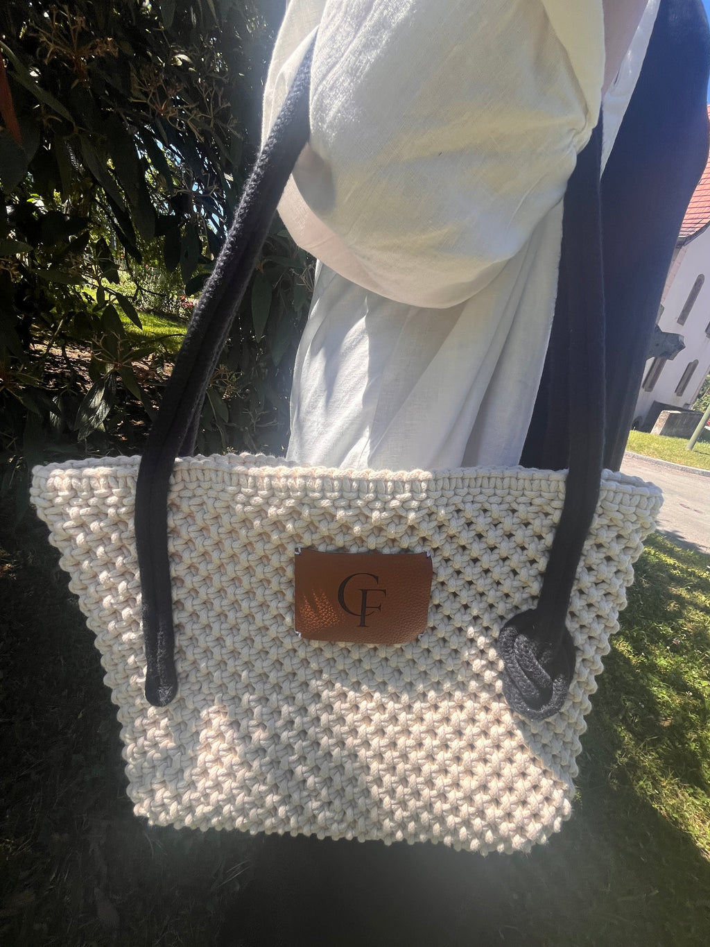 Thérèse,  Sac cabas en macramé
