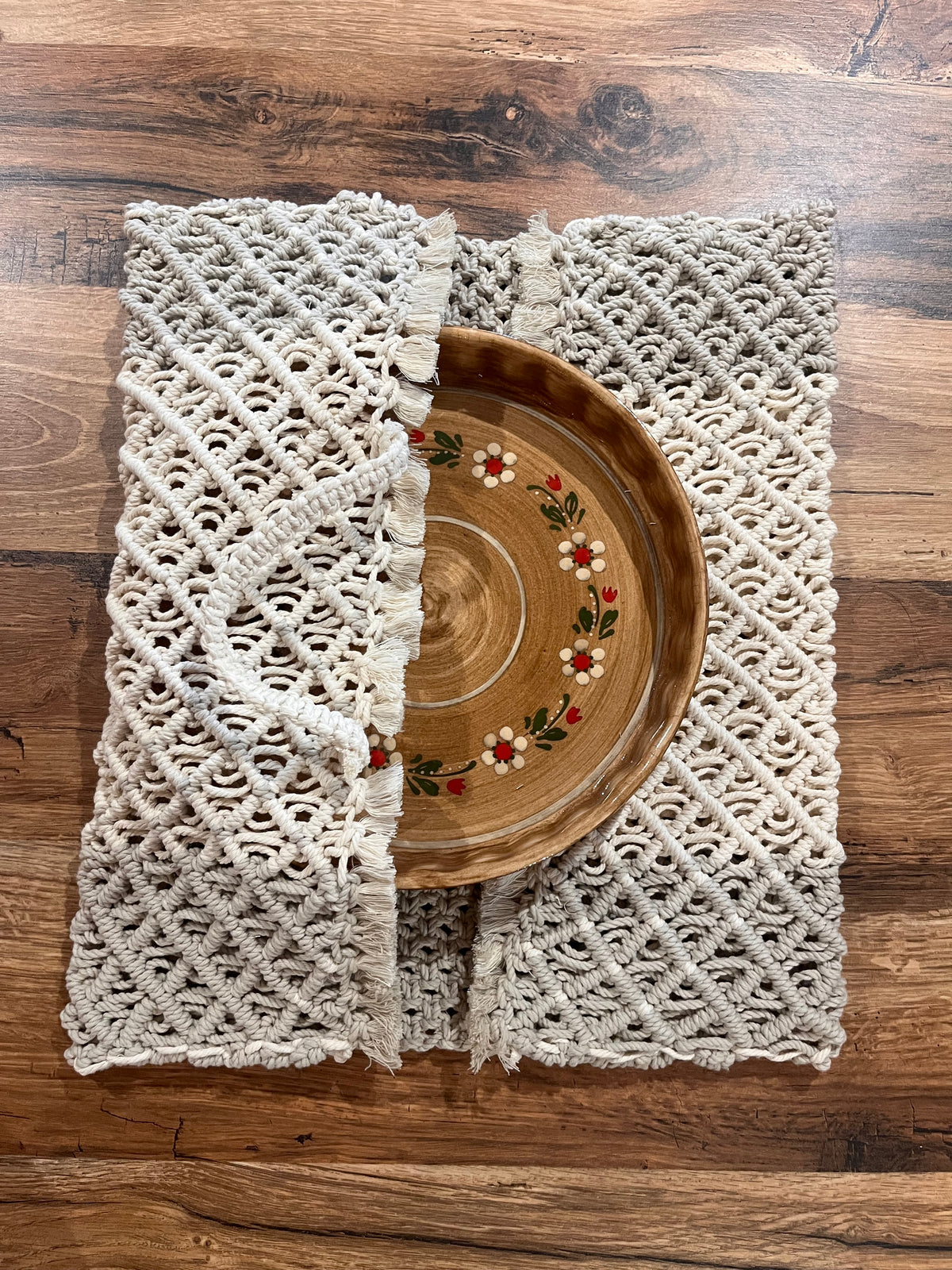 sac à tarte en macramé "Le pauline"