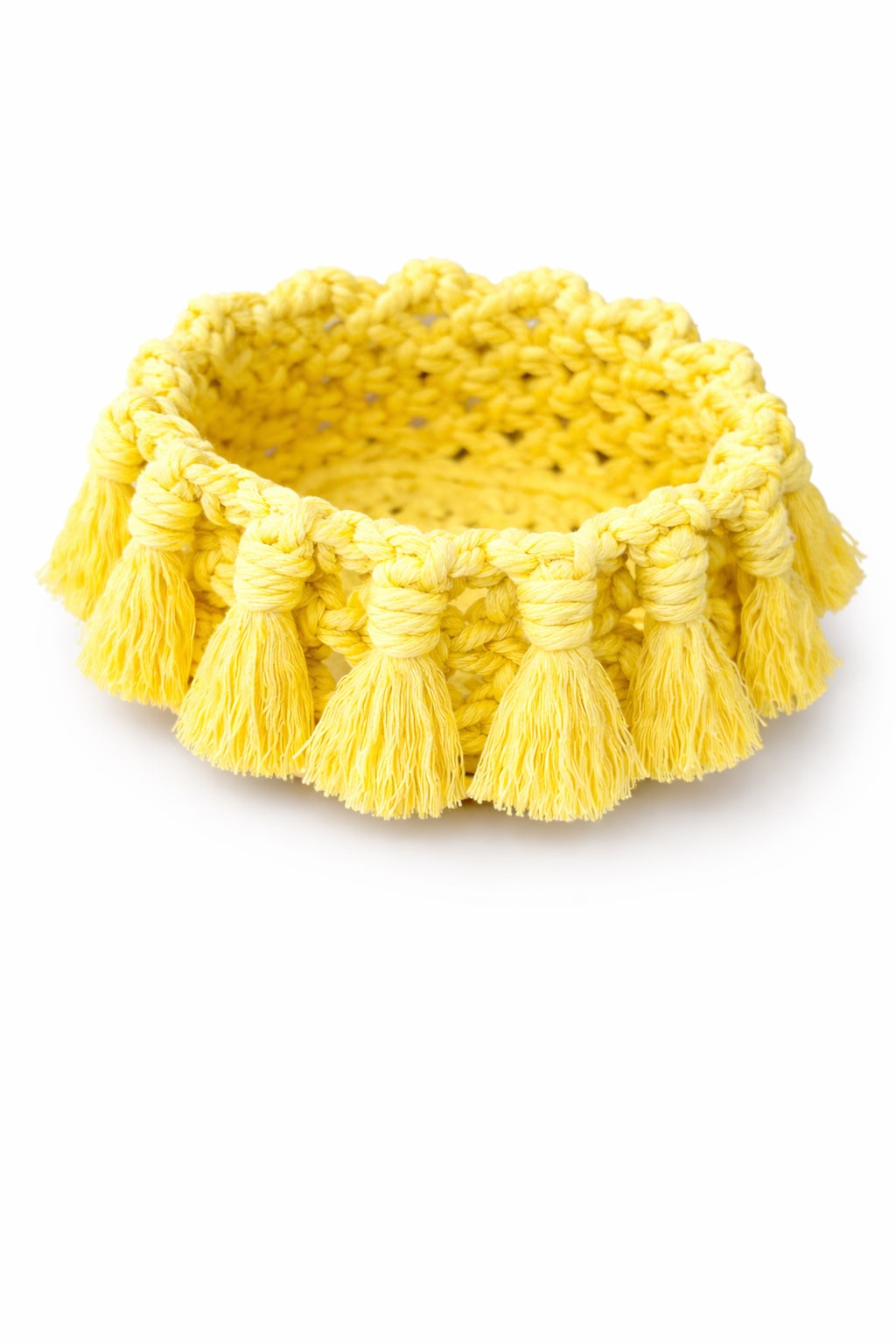 "Les petits flashy" Panier en macramé personnalisable