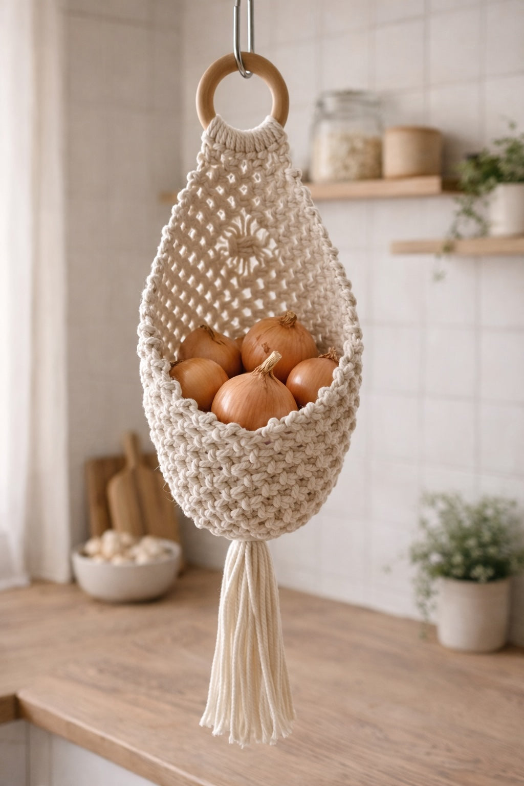 Panier en macramé Gaïa