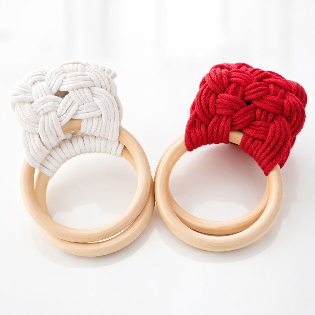 Porte-serviette / porte-torchon en macramé