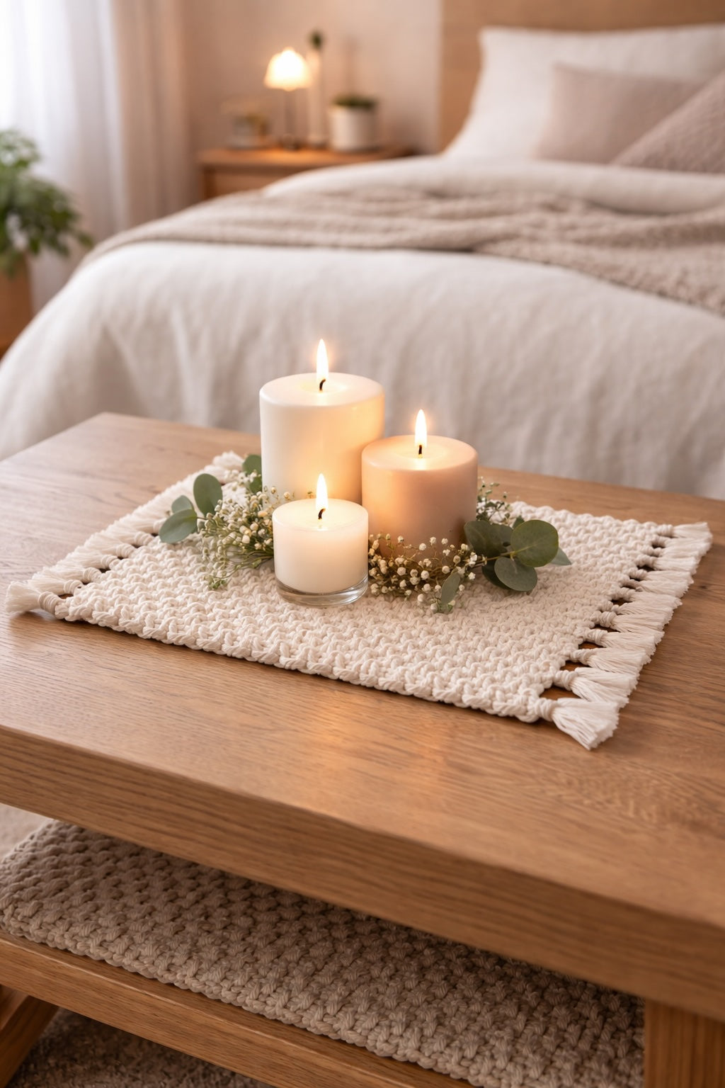 Set de table rectangulaire en macramé Morgane
